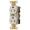 Hubbell Wiring Device-Kellems Duplex Straight Blade Receptacle, 5-20R, 20 A, 125V AC, 2 Pole, 3 Wire, Flush Mount, Grounded HBL5362LATR - alternate 1
